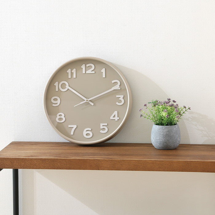 掛時計 スピカ2 Φ30 サンドベージュ サンドベージュ 300 ×47 ×300 fj-28106の画像