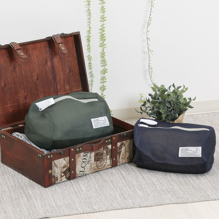 LB 洗濯ネット ドラム型 モスグリーン 幅210×奥行210×高さ280 fj-28523の画像