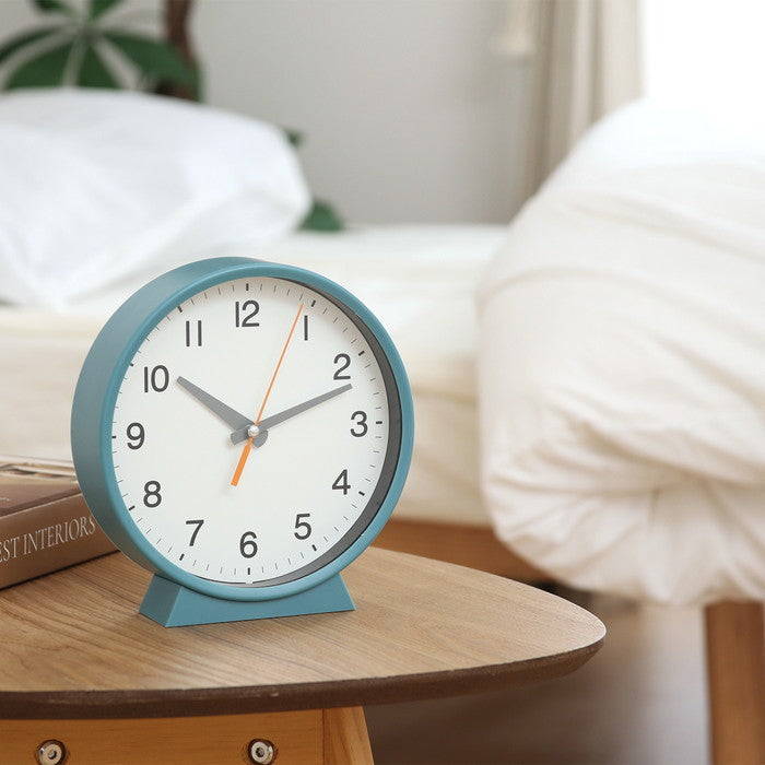 置時計 掛時計 兼用計 エルフ B.GR ブルーグリーン 幅162×奥行43×高さ171 fj-29870の画像