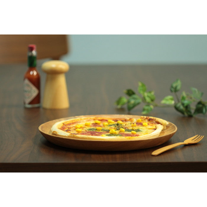 アカシアラウンドトレー XL ブラウン 254×254×25 fj-30148の画像