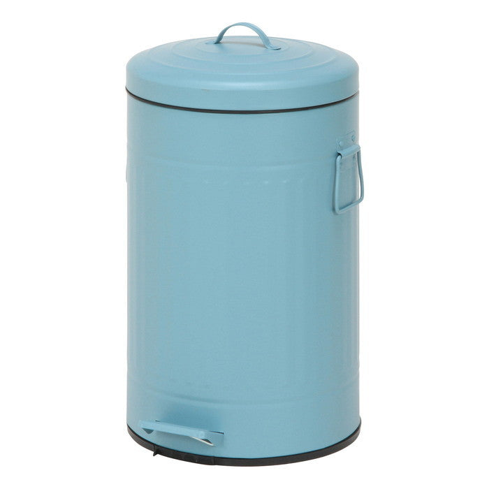スチール ラウンド ペダルペール ごみ箱 ゴミ箱 ダストボックス 12L スモークブルー 310×250×450 fj-34743の画像