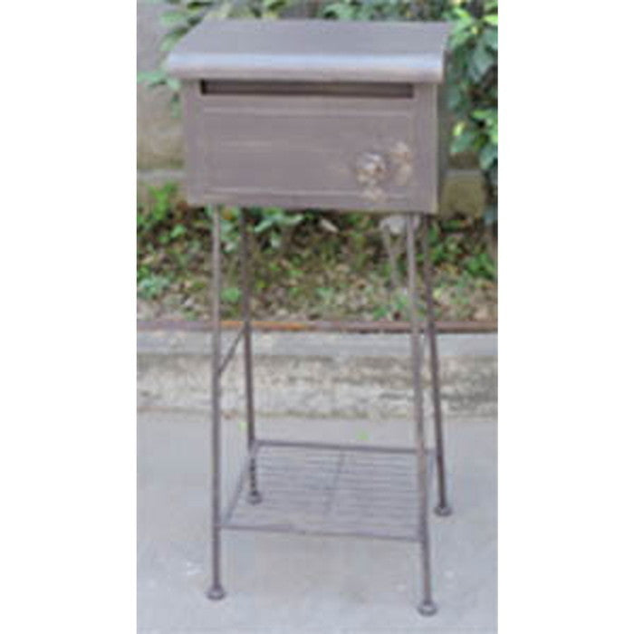 ガーデンポスト モンステラ横型 ブラウン PL08-36184 fj-35069の画像