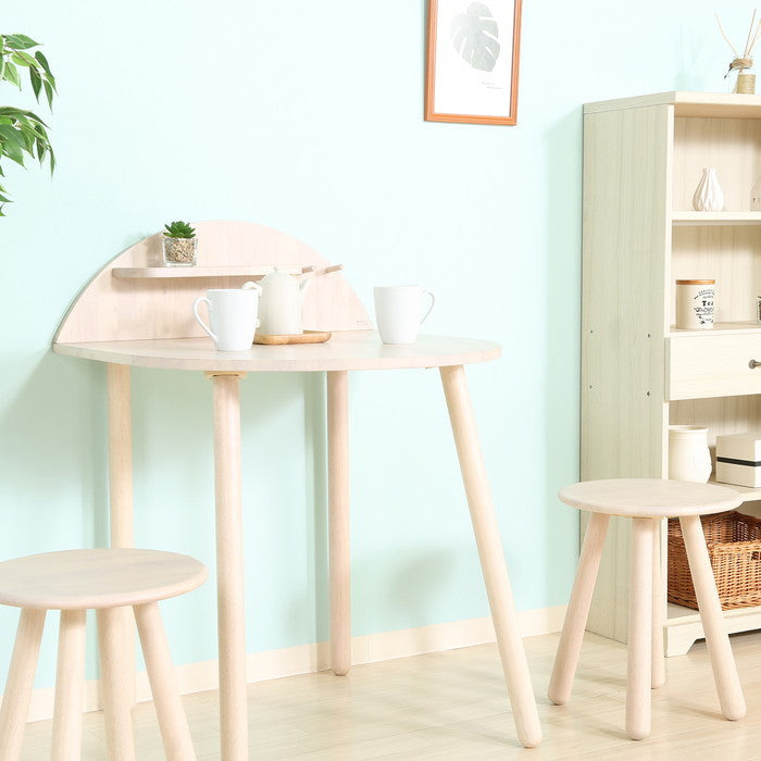 NS ダイニング 3点セット WHW ホワイトウォッシュ 700×700×915 fj-37673の画像