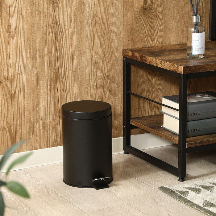 ゴミ箱 静かに閉まる 3L BK ブラック 完成品 W168×D230×H262mm 0.64kg fj-37695の画像