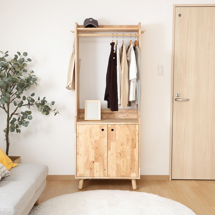 NS 壁面収納ユニット ボトムキャビネット 4860-2 ナチュラル 幅700×奥行400×高さ800mm fj-38392の画像