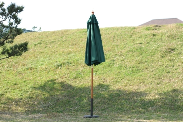 木製パラソル2φ210 グリーン 210GR グリーン パラソルのみ ベース別売り fj-38696の画像