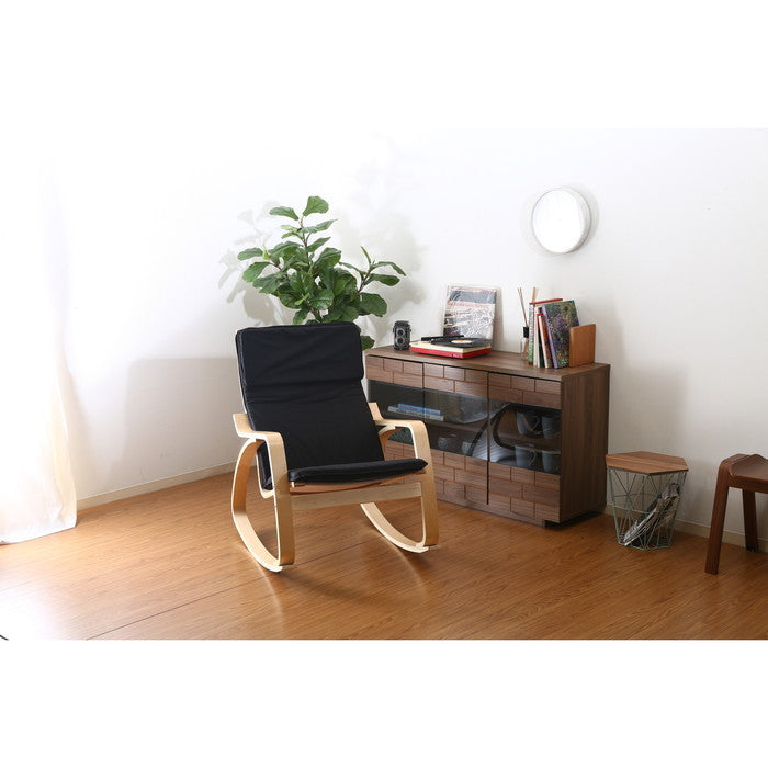 リラックスチェアー スリム ブラック ロッキングタイプ A1798 fj-40815の画像