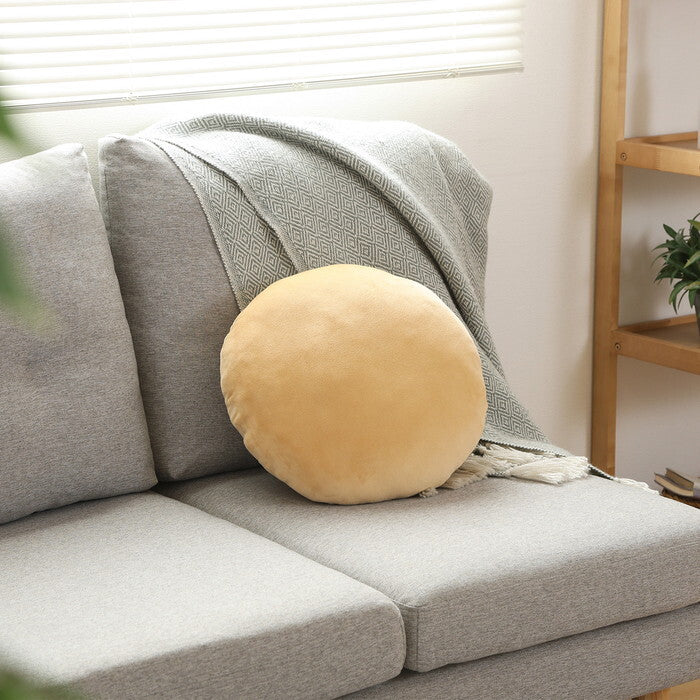 クッション もちもち丸 φ40 YE 完成品 W400×D400×H150mm 0.48kg fj-41035の画像