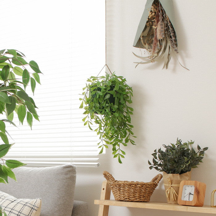 フェイクグリーン クジャクヤシ ハンギング グリーン 幅260×奥行200×高さ320mm fj-41124の画像