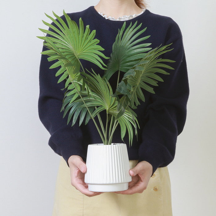 フェイクグリーン パナマソウ セラミックポット グリーン 幅320×奥行380×高さ500mm fj-41129の画像