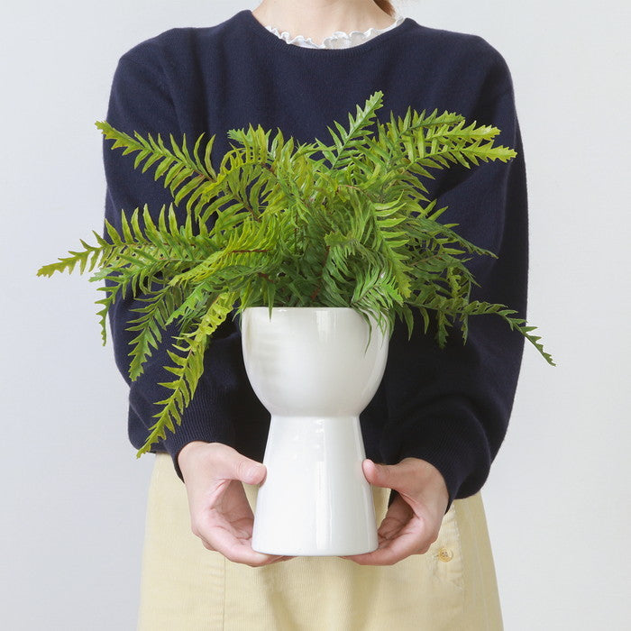 フェイクグリーン シダ セラミックポット グリーン 幅420×奥行450×高さ400mm fj-41131の画像