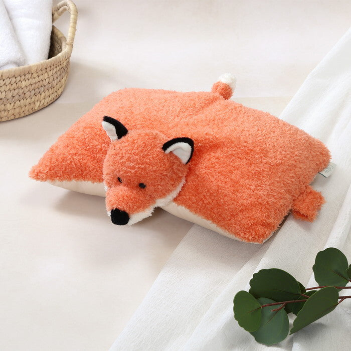 ぬいぐるみ 枕にもなる きつね オレンジ 完成品 W300×D280×H110mm 0.12kg fj-41707の画像