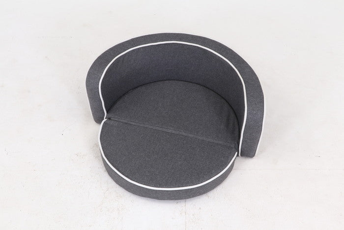 ペットフロアソファ (クッション折リ畳ミ仕様) GY グレー 770×430×300 fj-45226の画像