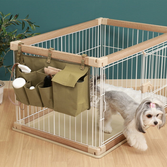 ペットケージ 柵 収納 BR ブラウン 幅540×奥行130×高さ250 fj-45368の画像