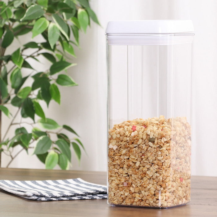 キャニスター スタッキングロック キュピタ 3100ml 37757 クリア 完成品 W125×D125×H305mm 0.5kg fj-47755の画像