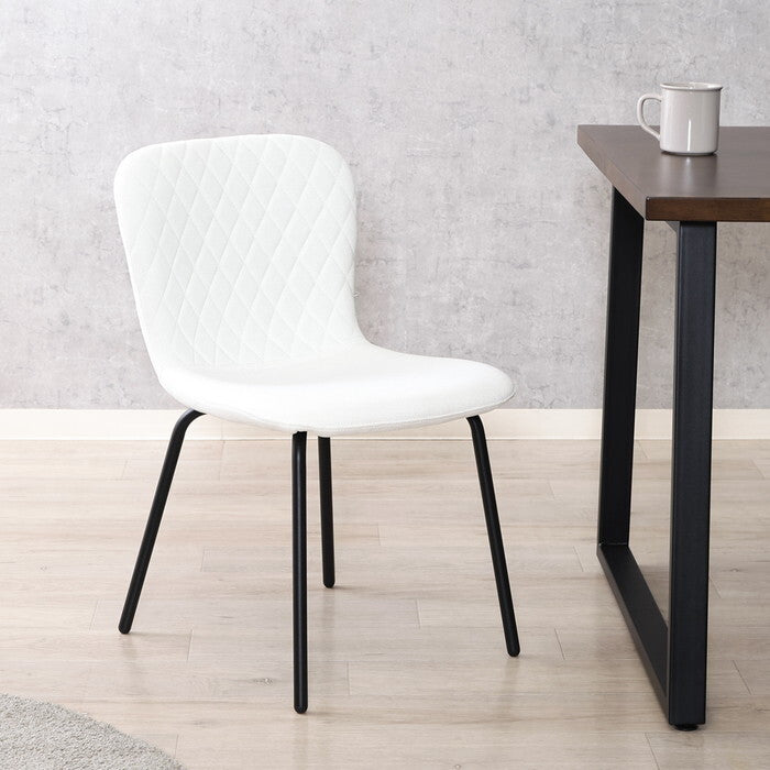 サイドチェア Lilly IV アイボリー 組立品 W440×D515×H750mm 3.6kg fj-47804の画像