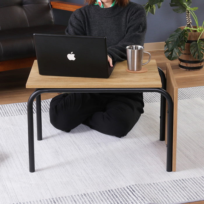 EZBO 2WAYテーブル 大 NA EZ-ST 665 オークナチュラル 幅400×奥行420×高さ675mm fj-48379の画像