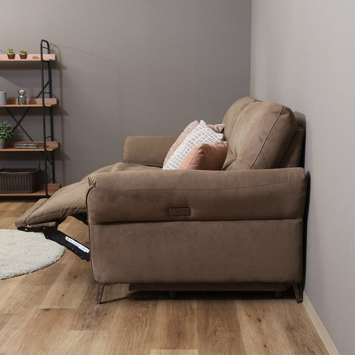 電動リクライナー FIRST ワイドラブ MC モカ 幅1900×奥行990×高さ970mm fj-49116の画像