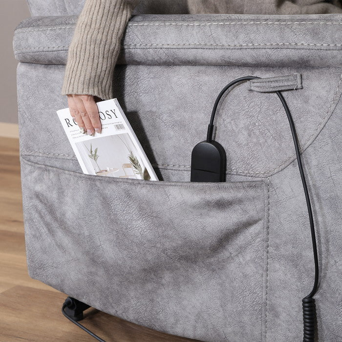 立ち上がりやすい電動リクライナー PEACE GY YF-S8029 YF01 グレー 幅850×奥行800?1600×高さ860?1350mm fj-49123の画像