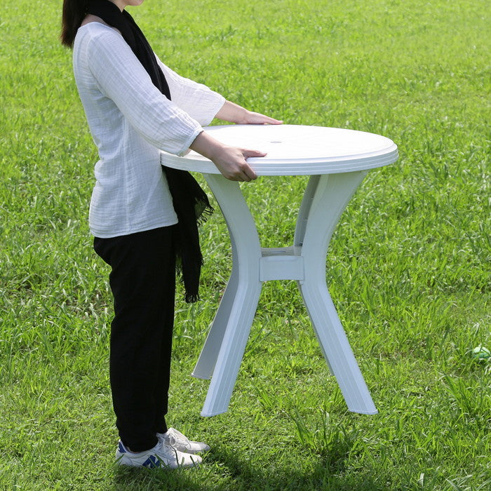 PC ラウンドテーブル アンジェロ ホワイト(12278) ホワイト 幅670×奥行670×高さ730mm fj-49915の画像