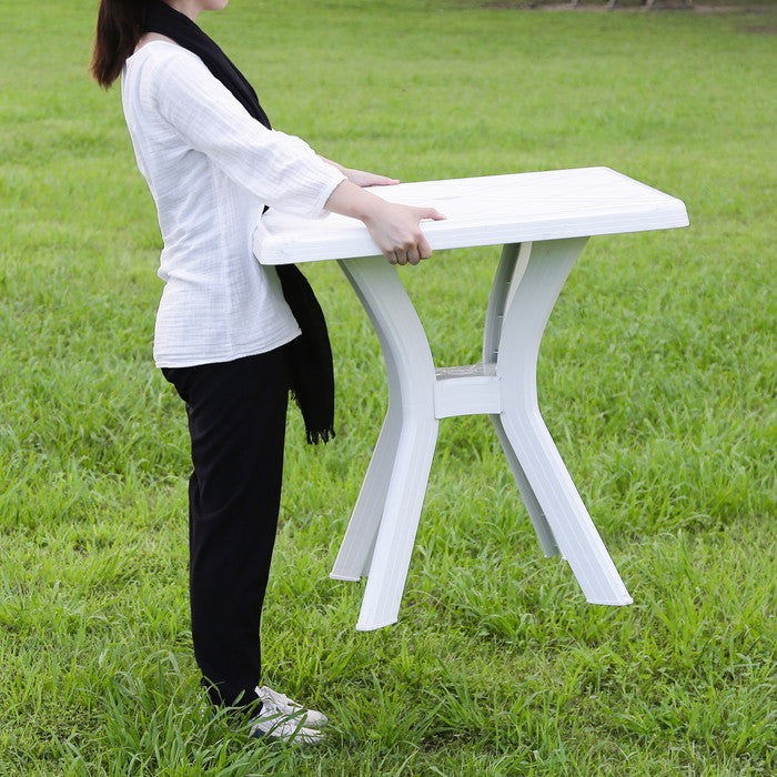 PC スクエアテーブル アンジェロ ホワイト(12283) ホワイト 幅730×奥行730×高さ730mm fj-49919の画像