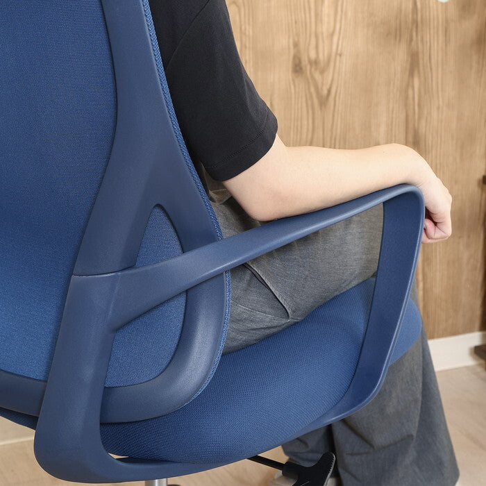 デザインチェア シンプル パレット BL ブルー 組立品 W605×D620×H950-1020mm 10.12kg fj-51133の画像