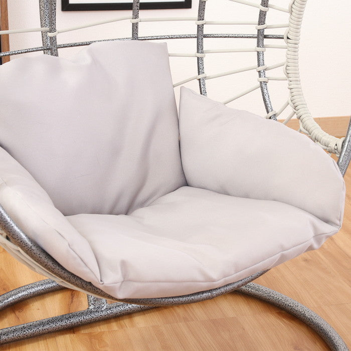 ペット用ハンギングチェア 半円 GY グレー 幅600×奥行615×高さ920mm fj-51739の画像