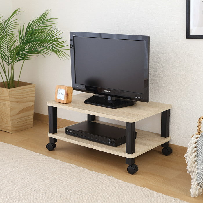 フィット マルチテーブル キャスター付 オーク FBC612 オーク 幅595×奥行390×高さ285mm fj-52265の画像