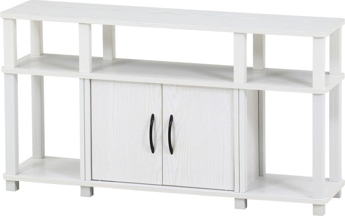 フィット ハイTVラック オークWH FBC613 オーク ホワイト 幅1100×奥行295×高さ589mm fj-52268の画像