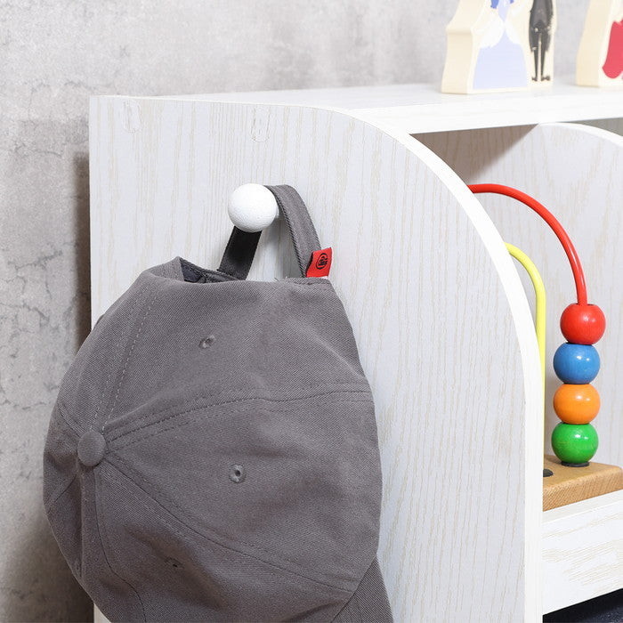 キッズブックラック オークWH FBC623 オークホワイト 幅865×奥行298×高さ600mm fj-52282の画像