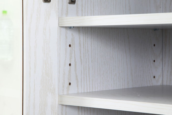 ゴミ箱上キャビネット 90幅 オークWH FBC655 オークホワイト 幅885×奥行398×高さ1800mm fj-52292の画像