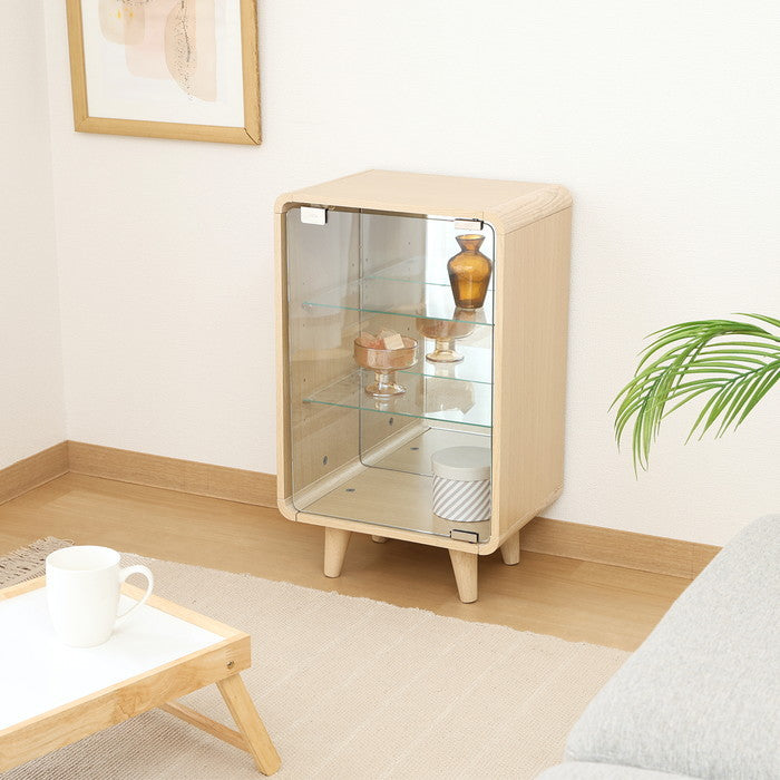 コレクションシェルフ クレール ミドル オークナチュラル FBC667-1 ナチュラルオーク 幅360×奥行265×高さ600mm fj-52297の画像