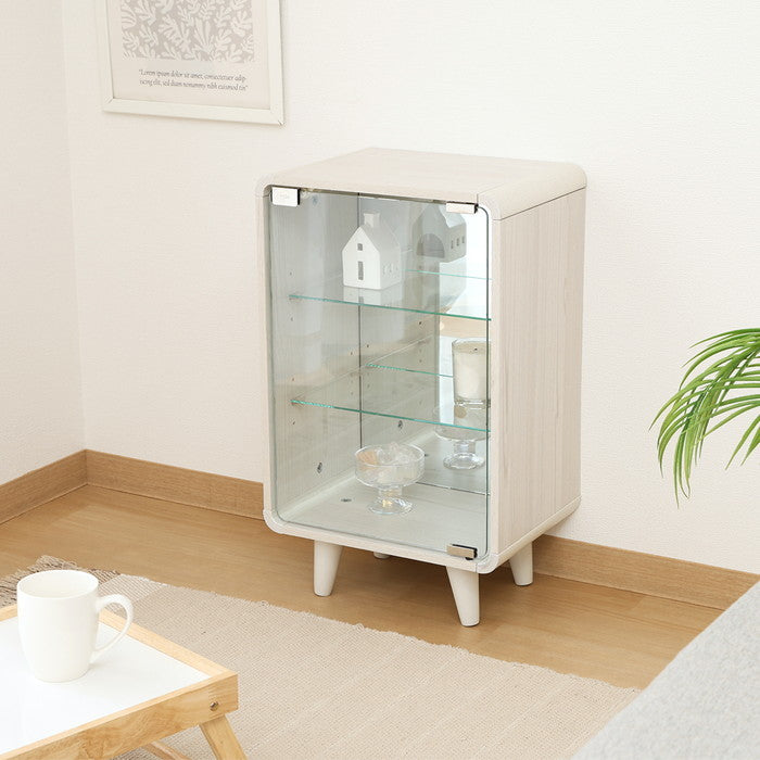 コレクションシェルフ クレール ミドル ホワイトウォッシュ FBC667-1 ホワイトウォッシュ 幅360×奥行265×高さ600mm fj-52298の画像