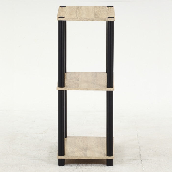 オープンラック 3段 オーク 組立品 W470×D290×H760mm 3.9kg fj-52477の画像