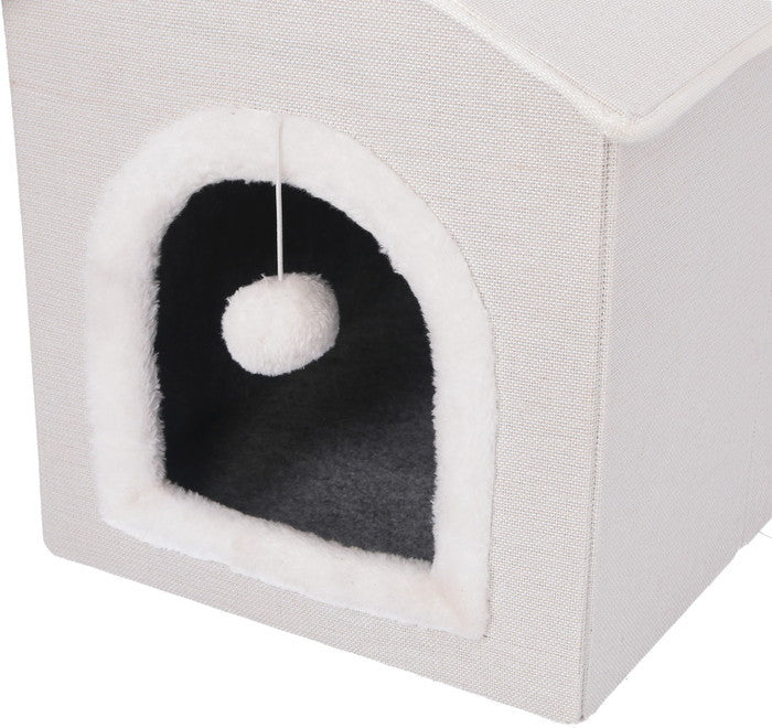 ペットハウス 三角屋根 Sサイズ WH ホワイト 380×425×415 fj-53714の画像