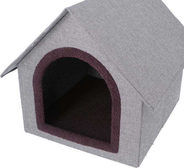 ペットハウス 三角屋根 Lサイズ GY グレイ 530×590×495 fj-53717の画像