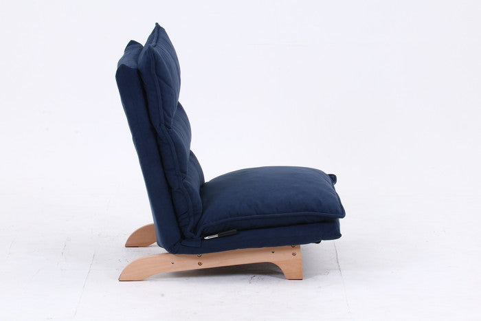 連結可能 フロアチェア リューネ NV(55201) ネイビー 幅620×奥行800?1100×高さ650?840mm fj-55204の画像