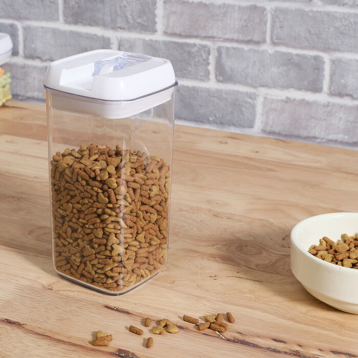 フードストッカー ペット用 1100ml クリア 完成品 W100×D100×H200mm 0.3kg fj-56353の画像