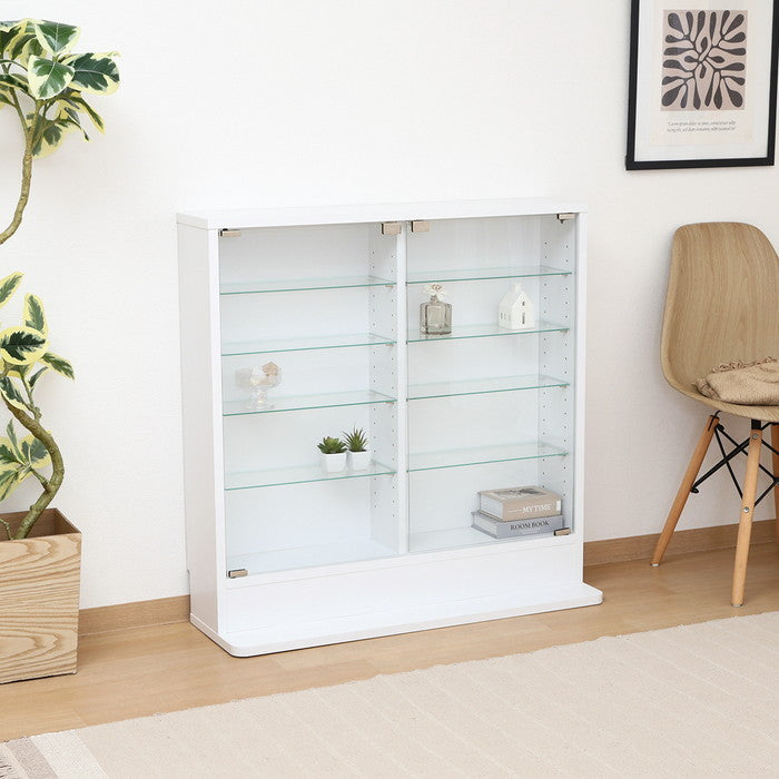 コレクション ラック TOR ロータイプ WH ホワイト 幅900×奥行295×高さ900 fj-57082の画像