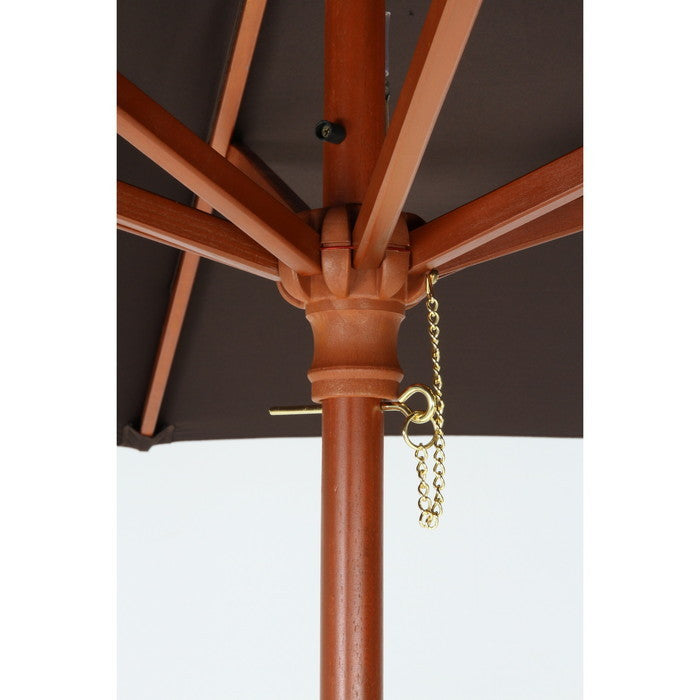 木製パラソル ガーデンパラソル 270cm ブラウン 270BR パラソルのみ ベース別売り fj-60164の画像