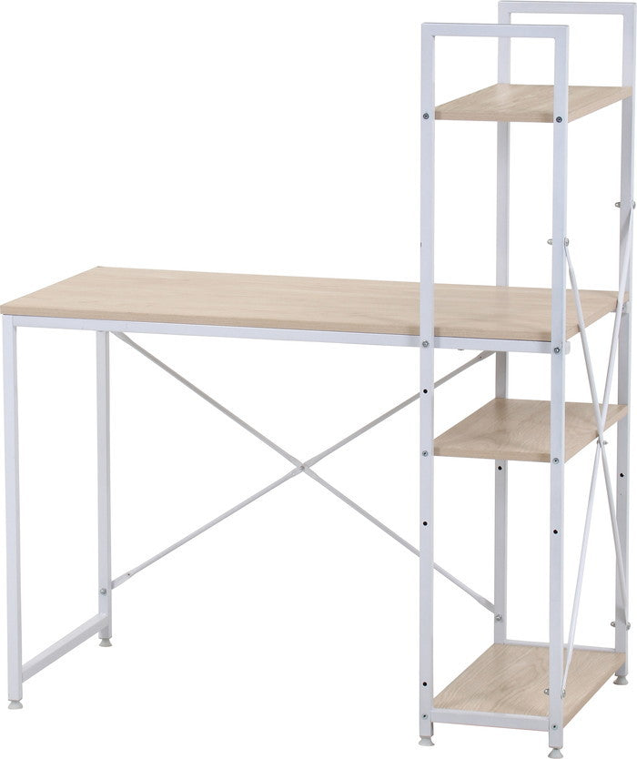 ラック付きデスク アチーブOAK DNZ1048DGOAK ナチュラル 幅1010×奥行530×高さ1220mm fj-60582の画像