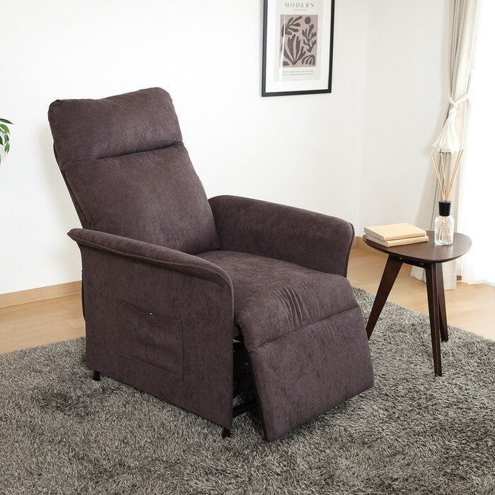 電動リクライナー SIMPLE 1P FB102 BR ブラウン 組立品 W770×D820×H1040mm 25.8kg fj-63204の画像