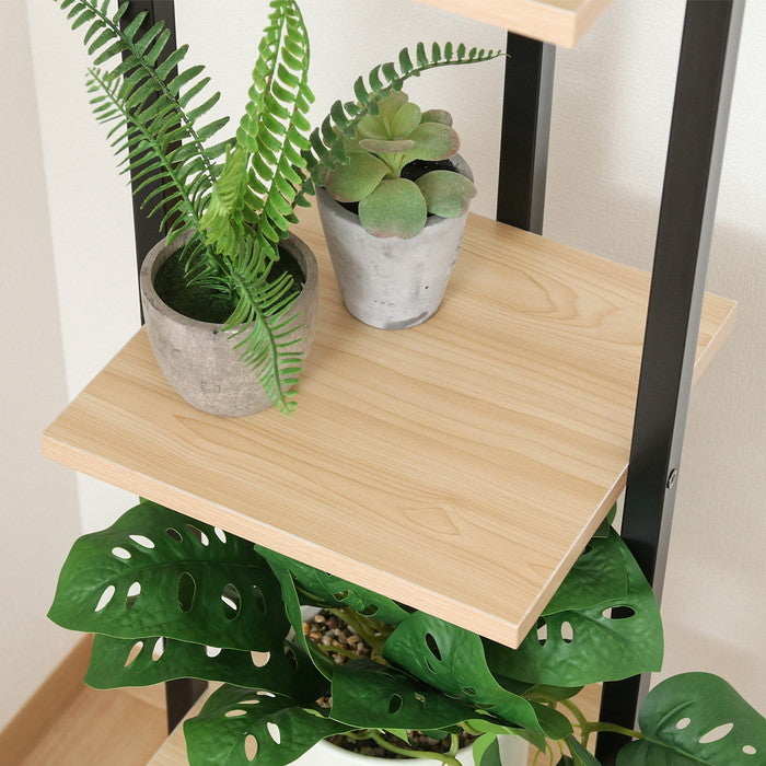 ディスプレイラック スタンド スリム BK ブラック 幅300×奥行300×高さ1500mm fj-63765の画像