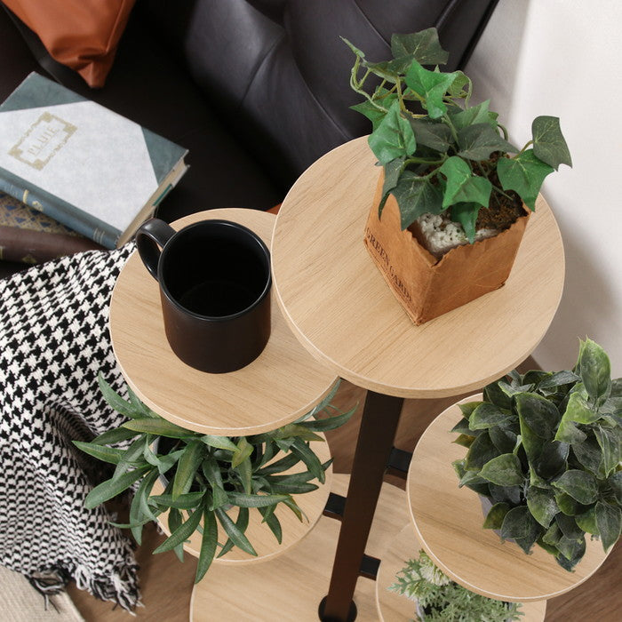 ディスプレイラック スタンド BK ブラック 幅450×奥行380×高さ1000mm fj-63767の画像