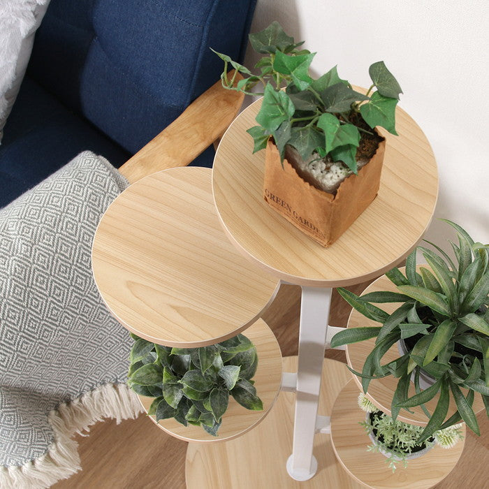 ディスプレイラック スタンド WH ホワイト 幅450×奥行380×高さ1000mm fj-63768の画像