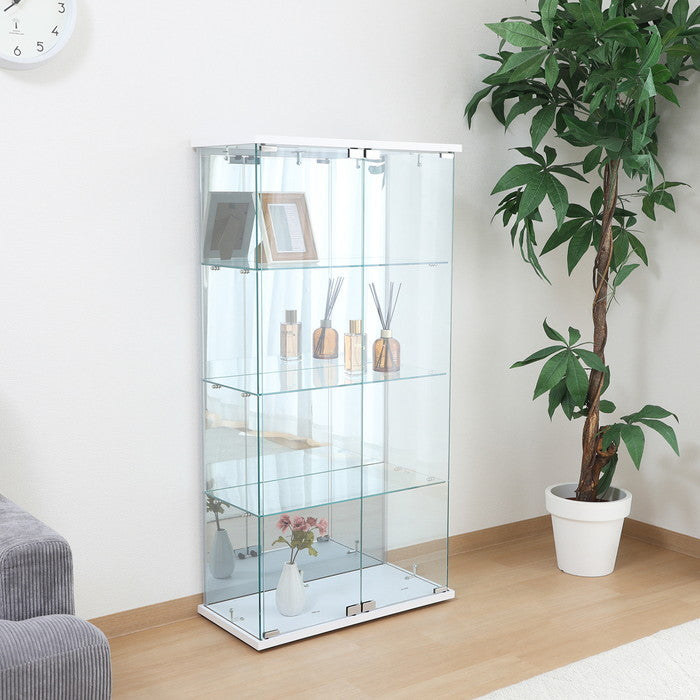 ガラス コレクション ケース BAAL ワイド WH ホワイト 幅600×奥行300×高さ1195 fj-63937の画像