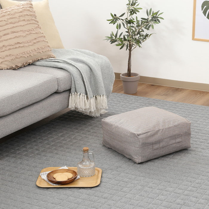 収納できる クッション カバー シュシュ S LBR ライトブラウン 幅380×奥行380×高さ170 fj-65088の画像