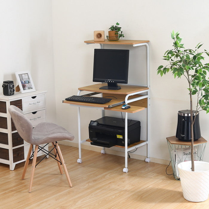 シンプルPCデスク フィット NA ナチュラル 600 ×480 ×1220 fj-66740の画像