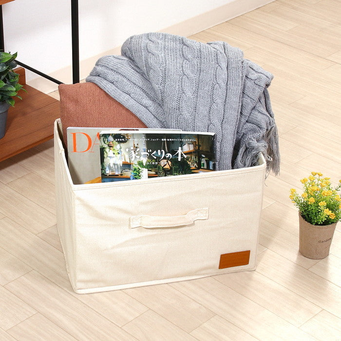 LB キャンバス調 インナーボックス アイボリー 幅380×奥行260×高さ260 fj-67316の画像