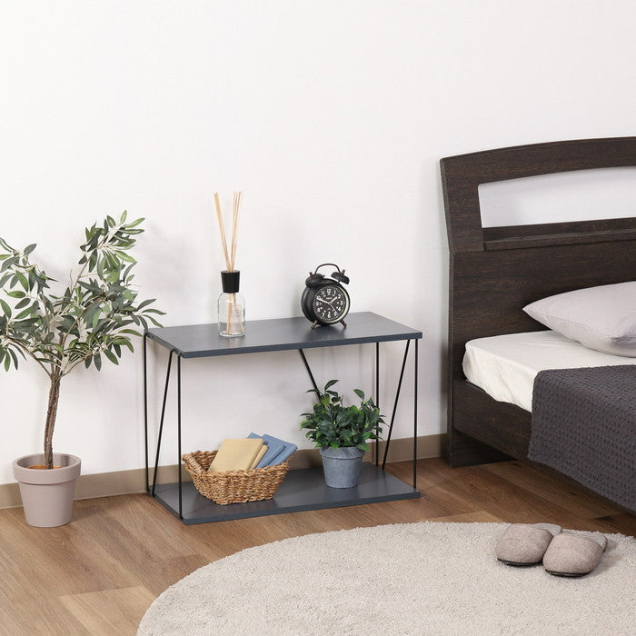 EZBO ワイヤーラック2段 60幅 ダークグレー 幅610×奥行310×高さ400 fj-67321の画像